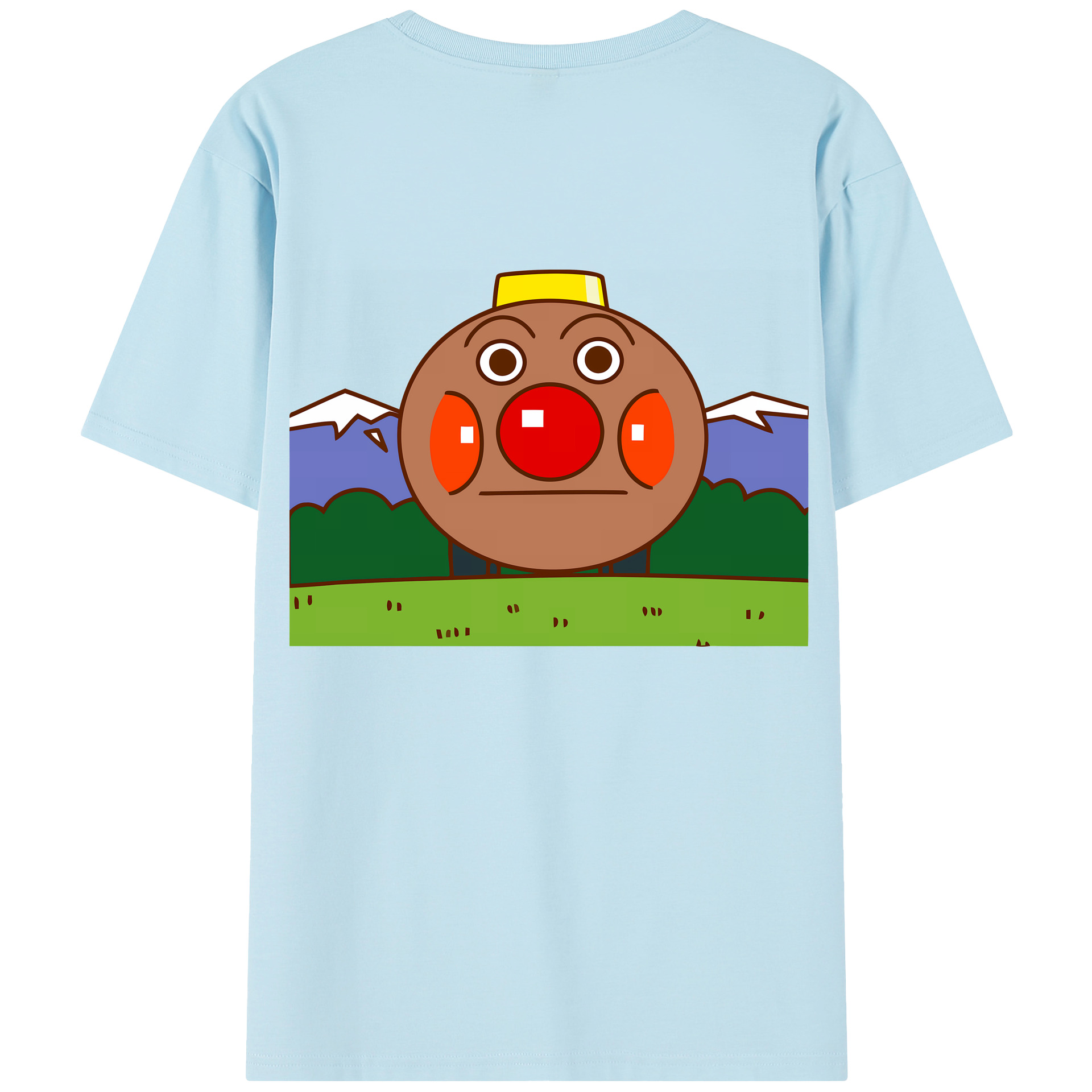 （画像用） アンパンマン Anpanman 綿100％半袖Tシャツ（背面プリント）